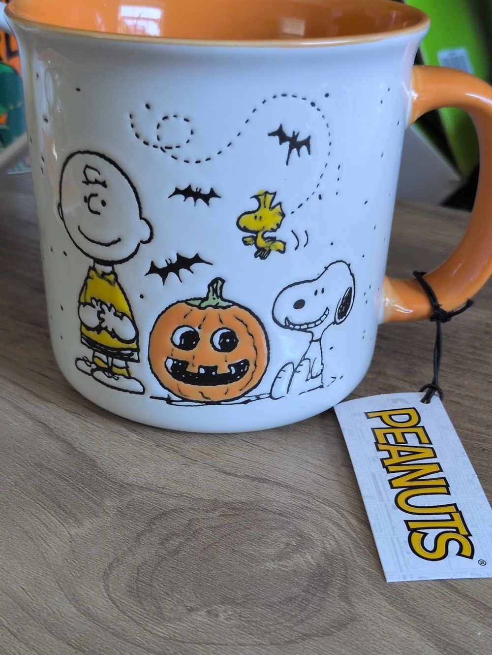 Peanuts Halloween Mug with Orange Interior and Handle